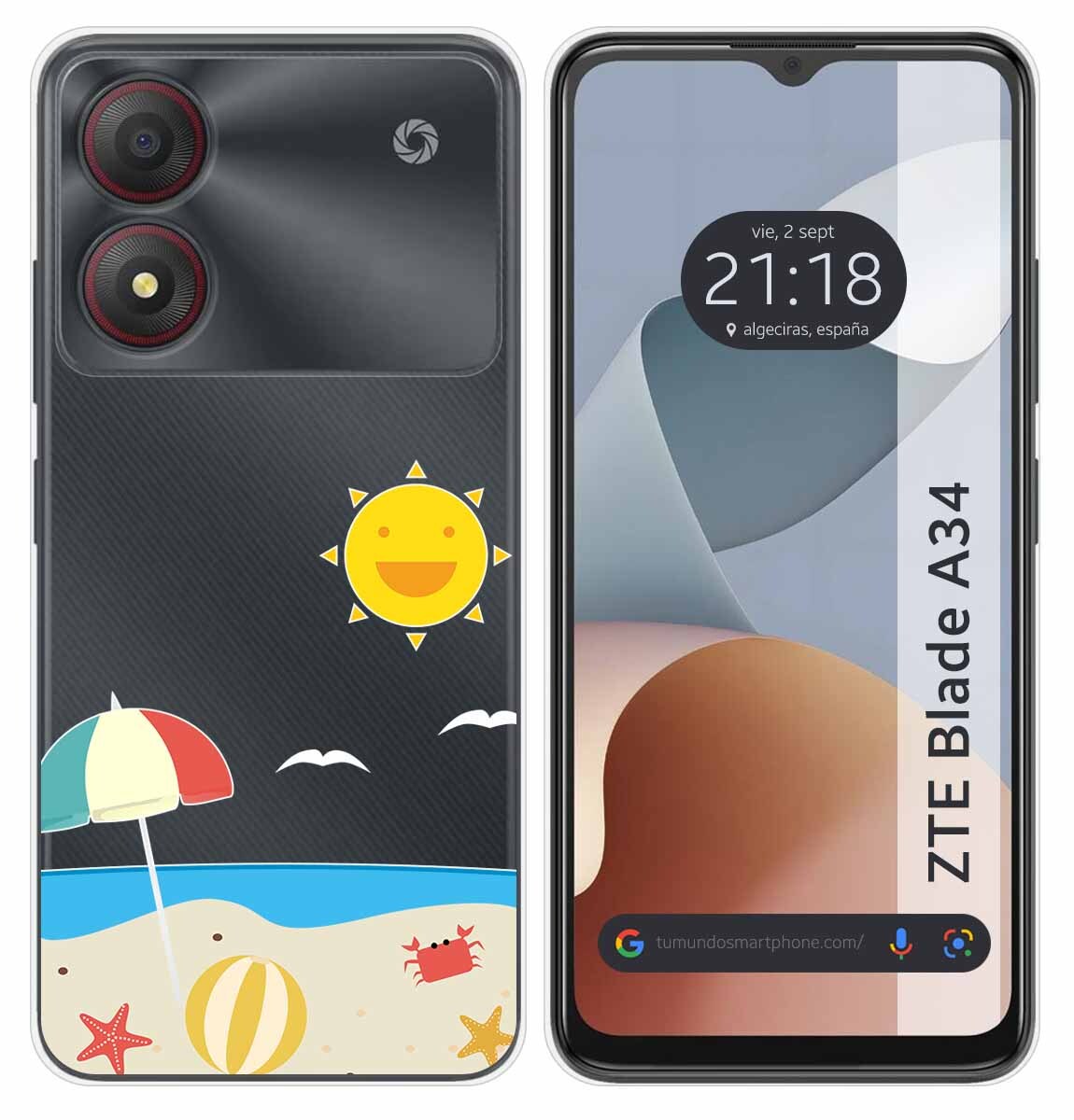 Coque Pour ZTE Blade V41 Smart, Noir Silicone TPU Cover Souple