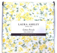 Sunny Savannah Full Crisp Cool Cotton Percale Sheet Set Laura Ashley Yellow Gold