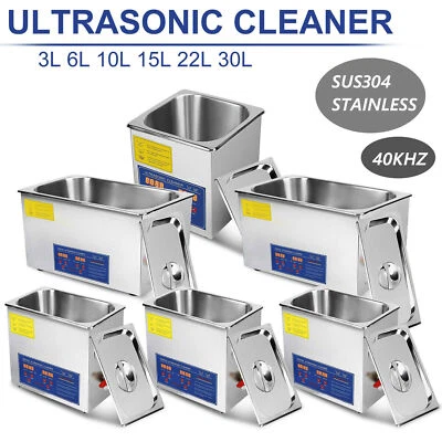 3-30L Nettoyeur à Ultrasons Chauffage Nettoyage Ultrasonique Chauff Professionel - Photo 1/4