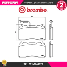 Kit pastiglie freno, Freno a disco anteriore (MARCA-BREMBO)..