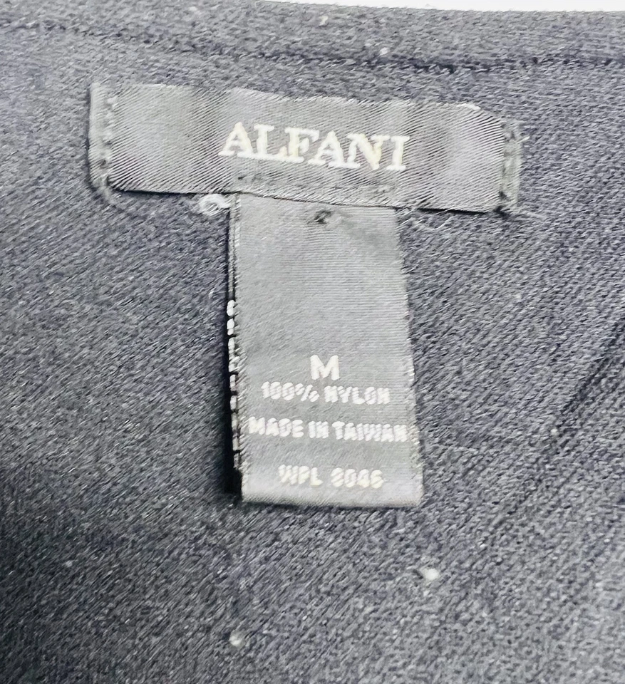 Blusa Top Alfani Mujer Talla M Negra Red Manga Larga Forrada Foto 3 de 4