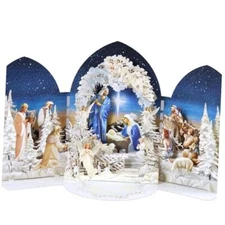 Pop up Christmas Cards Nativity, 3D Holy Night Nativity, Jesus Christ Birth 