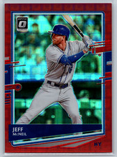 Jeff McNeil 2020 Panini Donruss Optic FOTL Pandora Red /79 #114 New York Mets