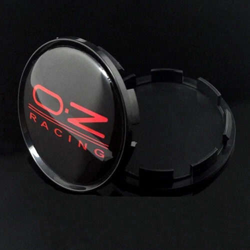 4x 63mm OZ Racing Schwarz / Rot Felgendeckel Nabendeckel M595 für Superturismo - Bild 3 von 4