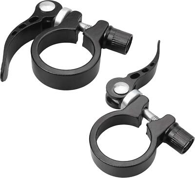 2 Stück Fahrrad Sattelstützenklemmen, Fahrradsitz Schnellspanner Rohrklemme, Aluminium