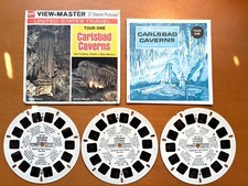 VINTAGE VIEW MASTER CARLSBAD CAVERNS NATIONAL PARK 3-D Tour 3 Reels - 21 Photos