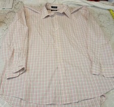 Gant Purebred Broadcloth Check Button Front Dress Shirt Men's Size 16 1/2 Green