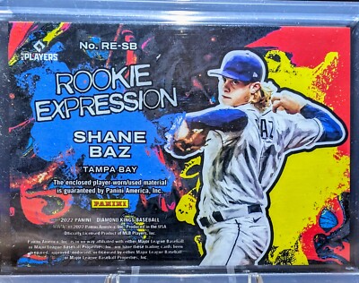 2022 Panini Diamond Kings - Rookie Expression Relics #RE-SB Shane Baz (MEM, RC)