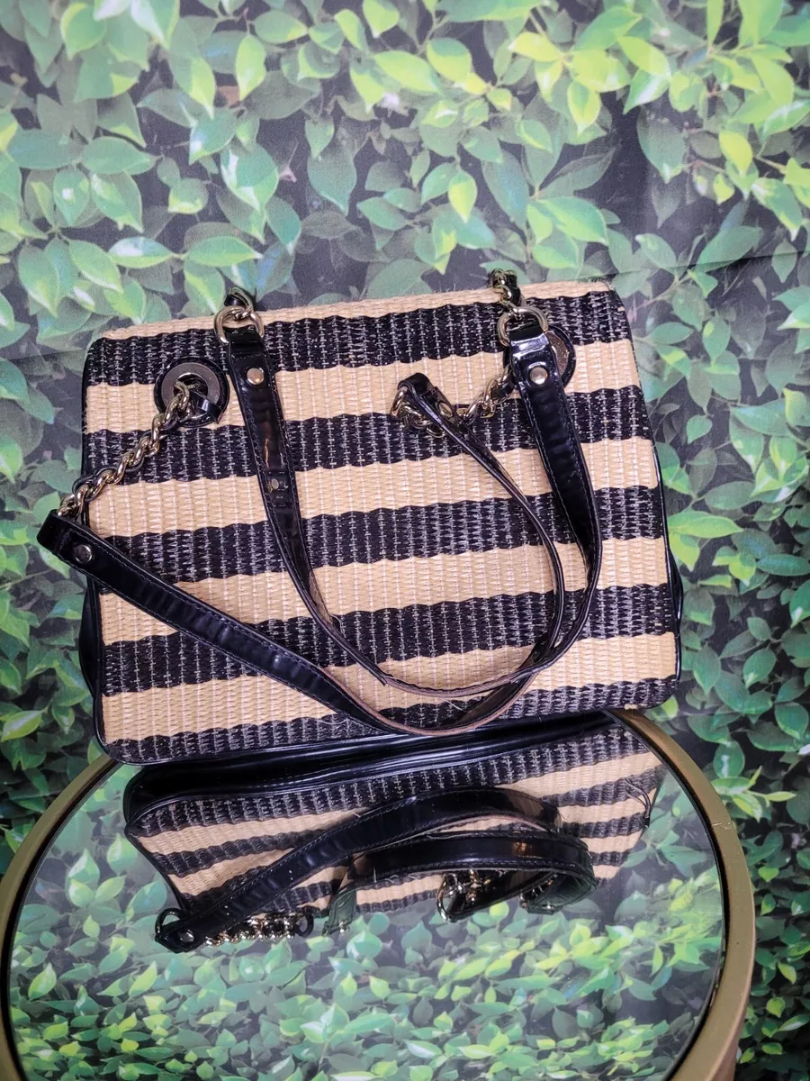 Black rattan cheap purse