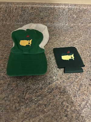 The Masters Hat (Size large/XL) And The Masters Drink koozie Lot.