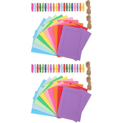 2 Sets Dekorative DIY Papier Wand Hängen Display Hängen Rahmen