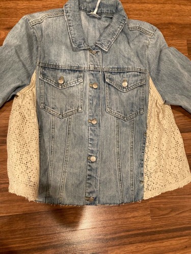 People Denim Jacket Lace Side Panel 