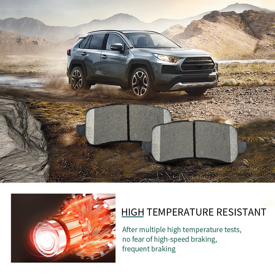 Front Rear Ceramic Brake Pads w/Hardware for 20042011 2012 Chevy