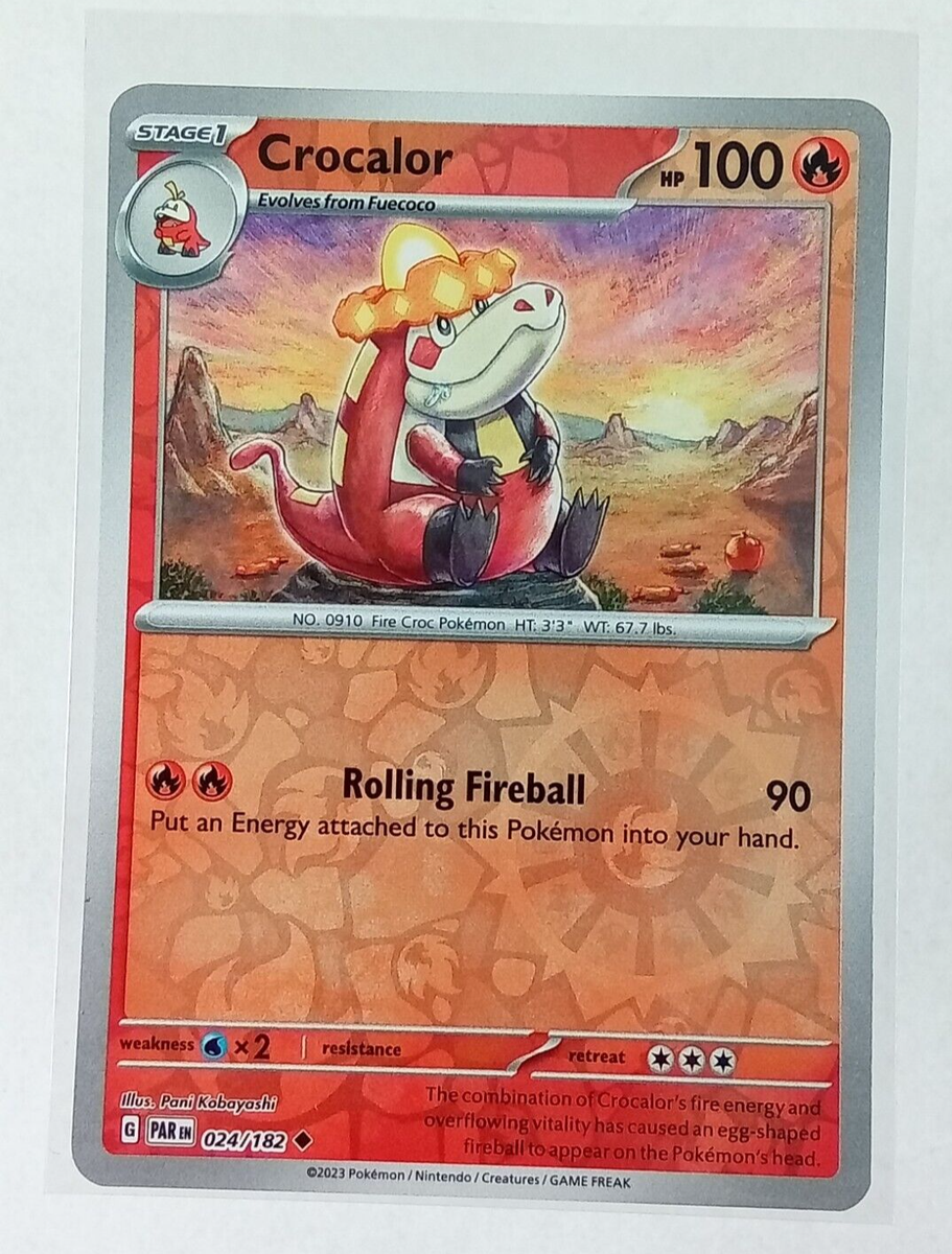 Crocalor 24/182 Paradox Rift Reverse Holo Pokémon Card 2023 | eBay