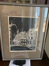 L. Rothenberg "Marseille" artist proofFine Art Etching -Pencil Signed & Framed