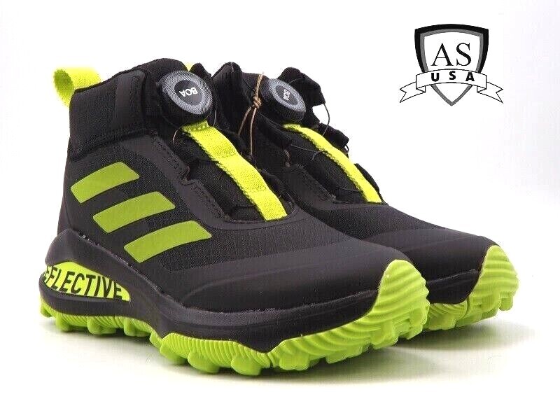 Adidas Kid's FortaRun BOA ATR FZ5472 Reflective Black Green