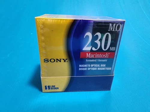 5Pcs Sony 230MB 3.5" Magneto Optical Disks New, Factory Sealed EDM-230CMF