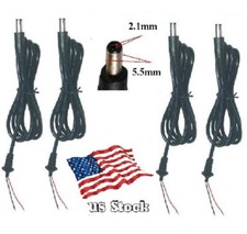 4-Pack 39 5.5x2.1mm DC Power Male Plug Pigtail Cables for CCTV