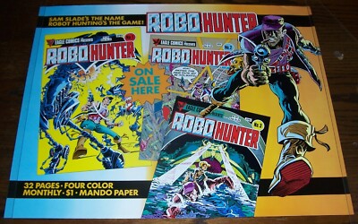Rare 17 x 22'' Ian Gibson Wagner  ROBO-HUNTER Eagle Comics Shop Promo Poster NEW 