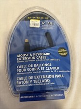 Dynex PS/2 Mouse Keyboard 6 FT Extension Cable New