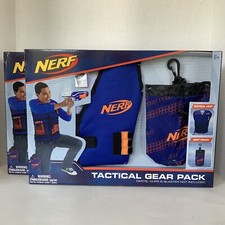 Set of 2 Brand New in Box Nerf Blue Tactical Vest  Dart Pouch Gear Packs