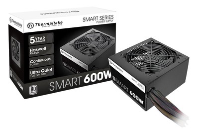 SMART 600W ATX 12V V2.3/EPS 12V 80 Plus Certified Active PFC Power Supply PS-...