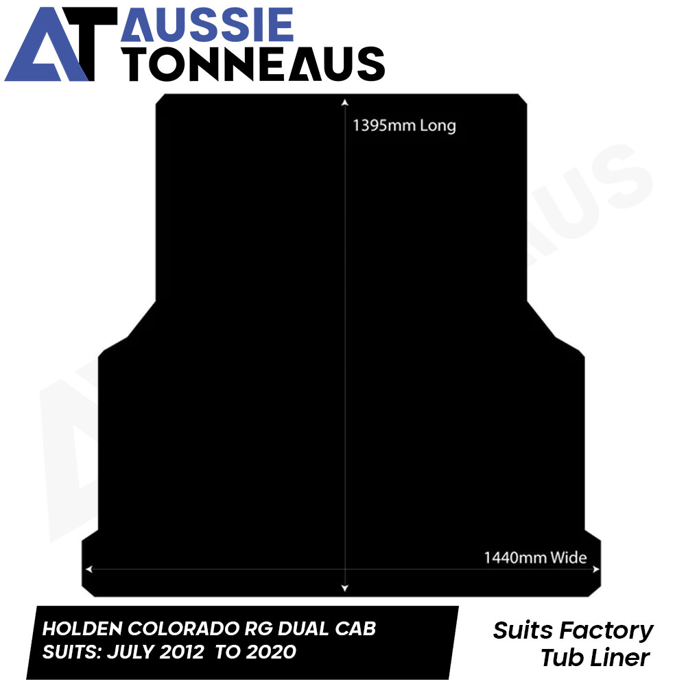 Rubber Ute Mat for Holden Colorado RG Dual Cab July 2012 2020 (Suits Tub Liner) eBay