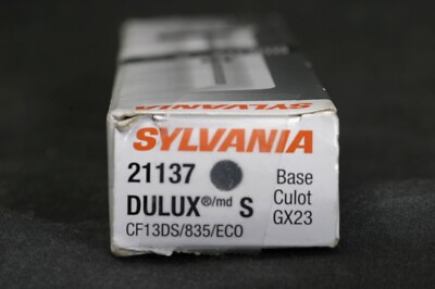 Sylvania 13 Watts Compact Fluorescent Bulb 21137 DULUX S CF13DS/835/ECO GX23
