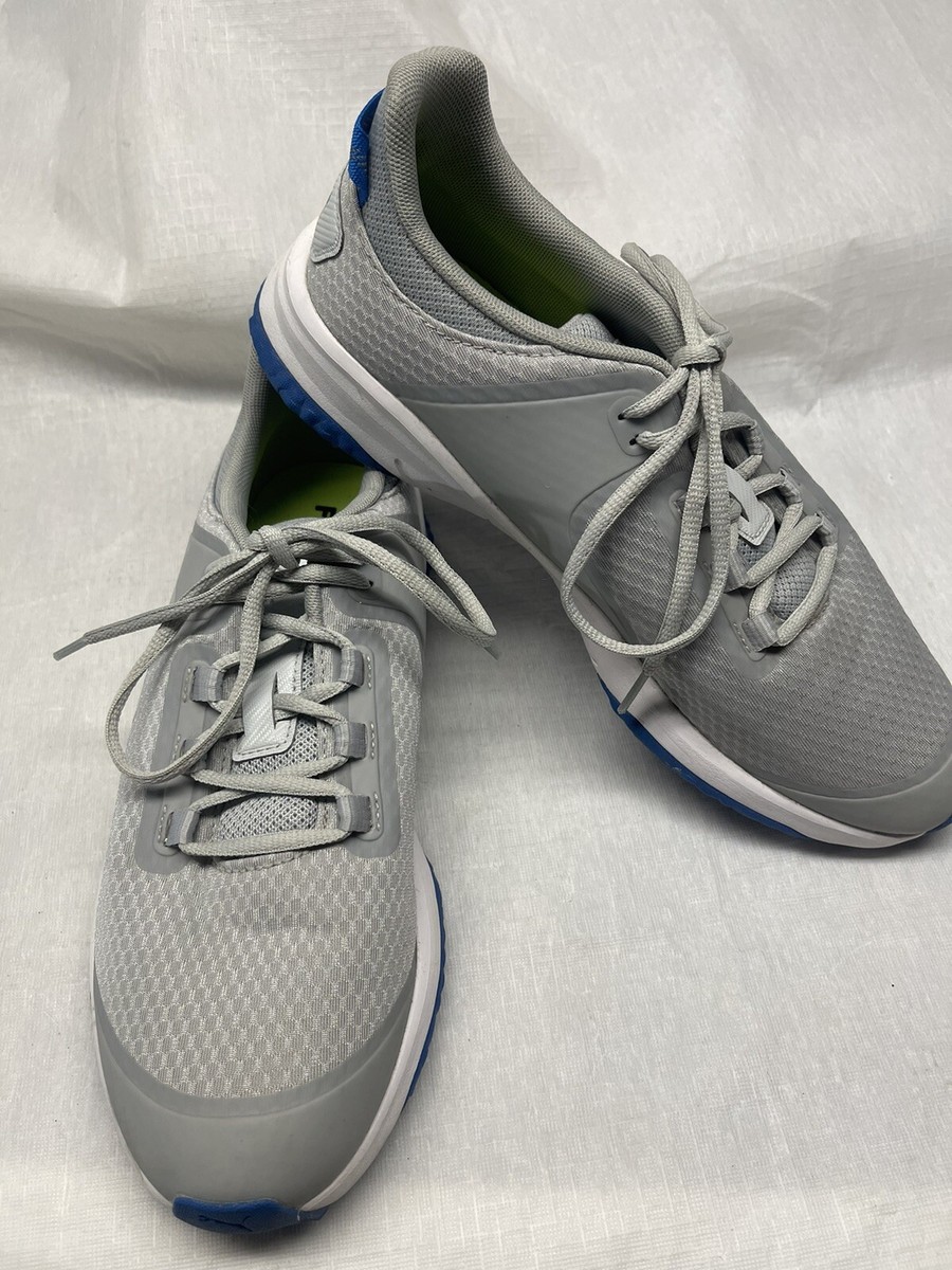 Puma Fusion Grip Men's Gray Mesh Golf Shoes Sneakers 377527-05