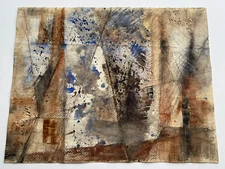 Mid Century Painting Expressionism Modernist Cubism Cubist 1960’s wc  vintage