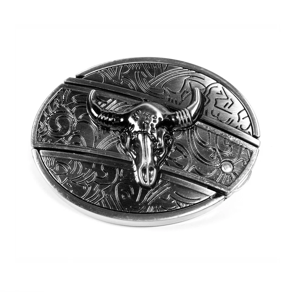 BULL Gürtelschnalle 2-teilig Buckle Buckles Wechselgürtel Biker GMM 01