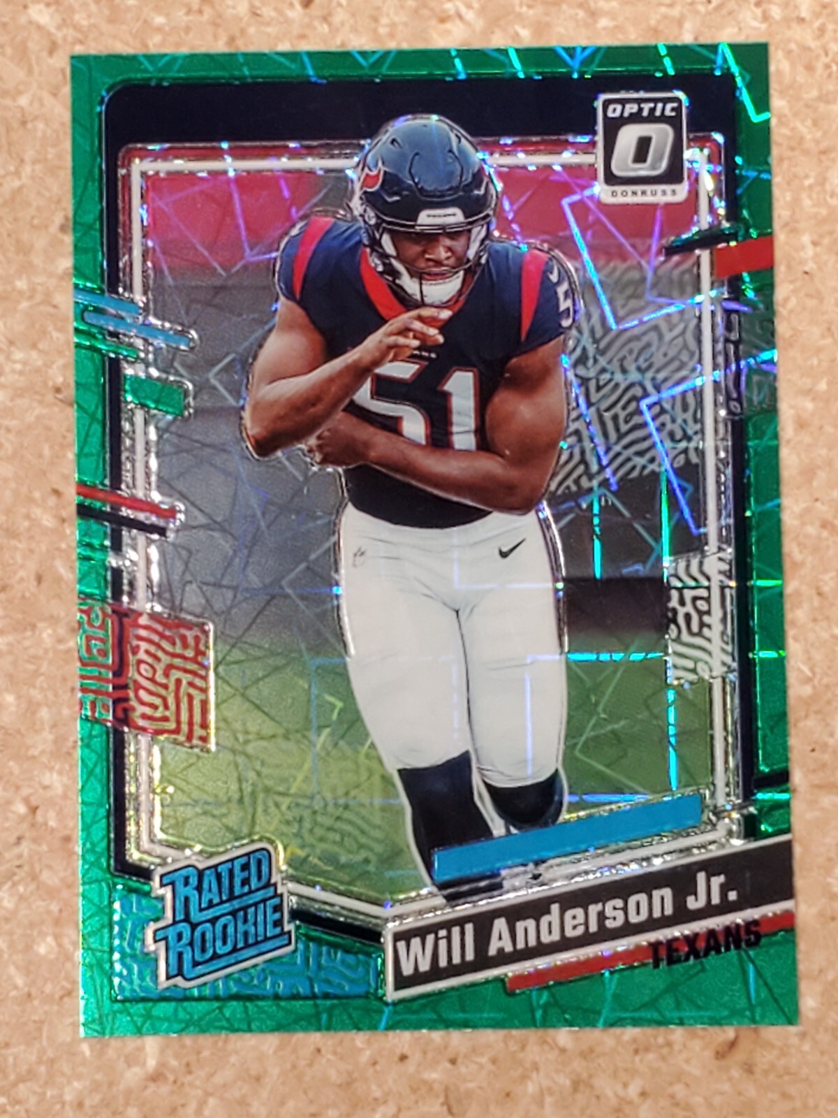 Will Anderson Jr. 2023 Donruss Optic Rookie Green Velocity Parallel #246 RC