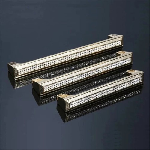 Maniglia estraibile cassettiera cristallo 5'' 6,3'' 7,55'' pomelli estraibili vetro argento oro - Foto 5 di 11