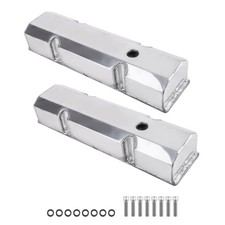 2pc Fabricated Aluminum Tall Valve Covers For Small Block Chevy 283 400 V8 2pc Fabricated Aluminum Tall Valve Covers For Small Block Chevy 283 400 V8