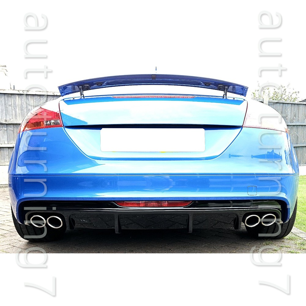 For Audi TTS 2008-14 Audi TT 13-14 Gloss Black Rear Bumper Diffuser Lip Spoiler
