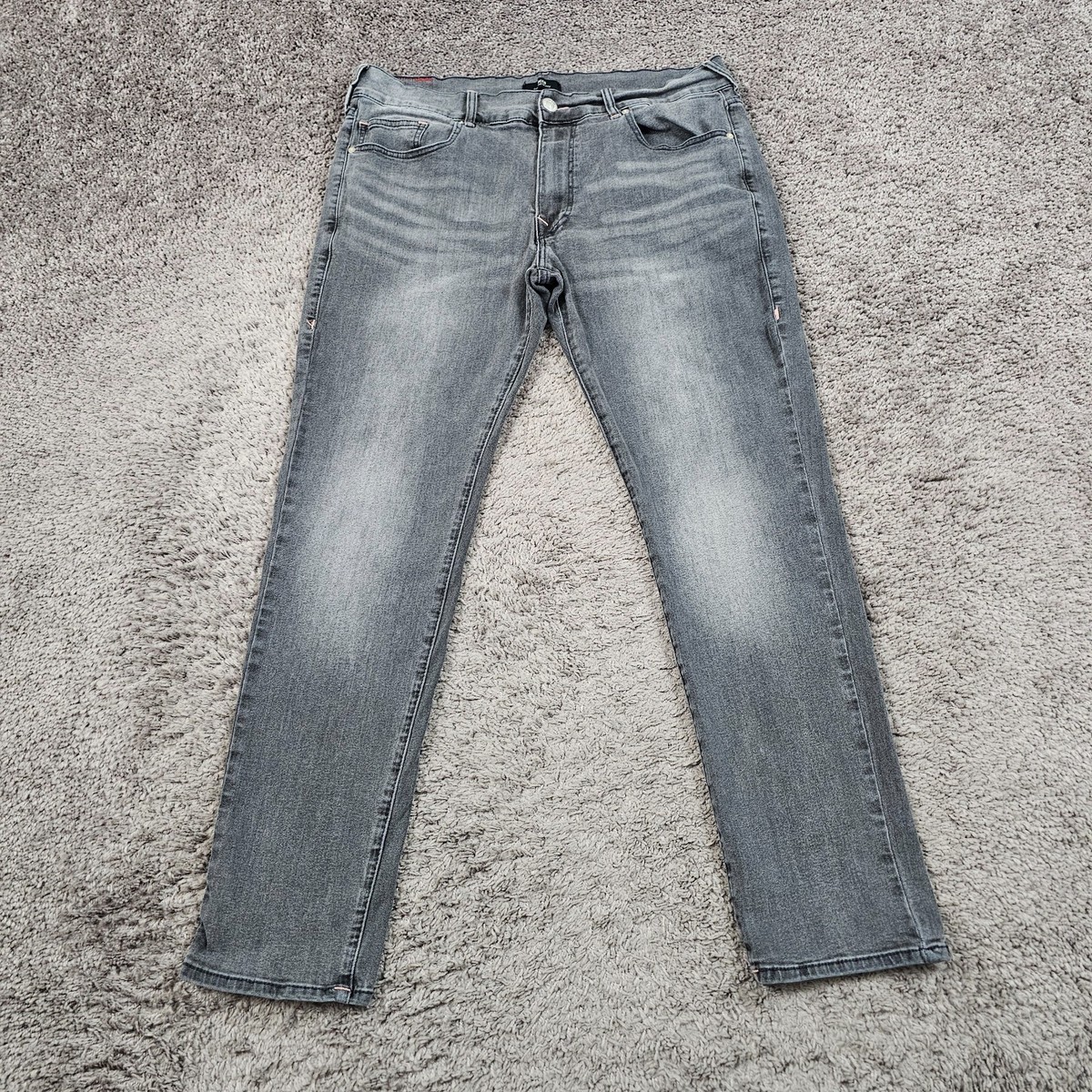 True Religion Jeans Mens 36 Gray Skinny Relaxed Fit Mid Rise