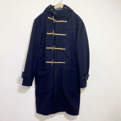Polo Ralph Lauren Manteau Duffle Veste Homme Taille M Bleu Marine Capuche - Photo 1/4