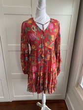 Farm Rio Floral Red Dress, Size Women’s XS