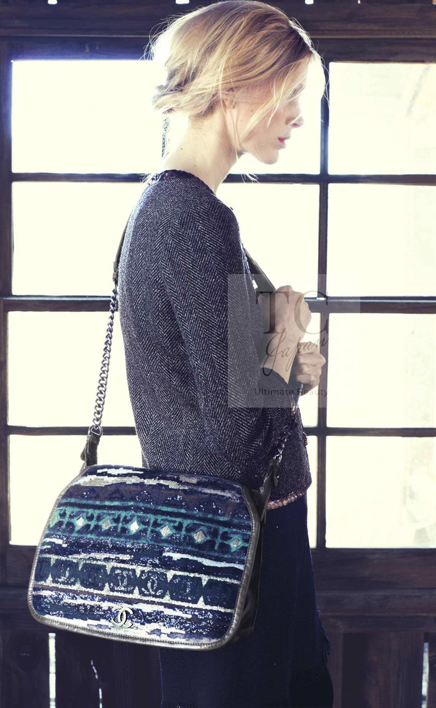 CHANEL 13PF Gray Black Brown Wool Python Trim Jac… - image 14