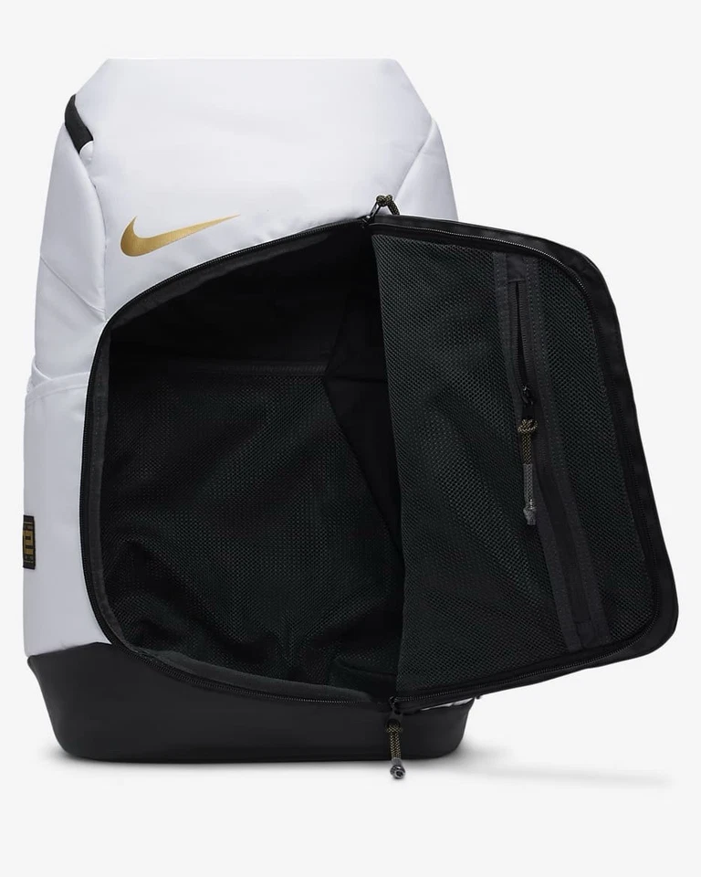 Mochila Nike Hoops Elite 32L 'Blanco/Negro/Dorado Metálico' NUEVA CON ETIQUETAS DX9786-100 Foto 4 de 4