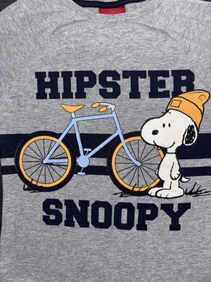 Peanuts Snoopy Langarmshirt Longshirt - Größe 110/116 - Grau  - Bild 1 von 4