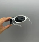 Vintage Oakley Plantaris OO9437 Polarized Sunglasses Y2K White Frame Black Lens
