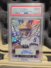 2022 Leaf Valiant Garrett Nussmeier 4/4 Portrait Auto Lightning PSA 10