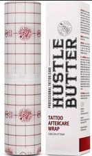 Hustle Butter Second Skin Tattoo Wrap - 6 Inches X 2.2 Yards - Transparent Adhes
