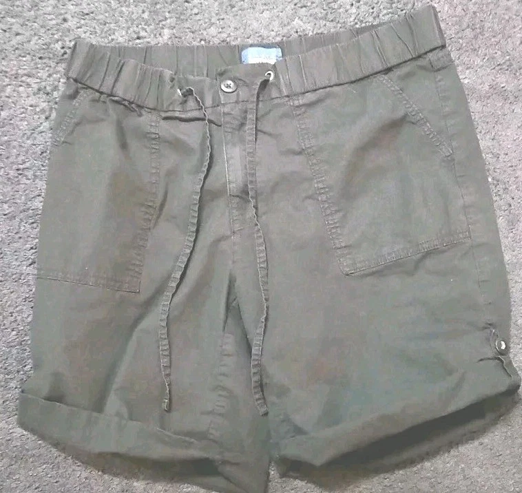 Pantalones Cortos Enrollables De Colección M Ediciones Básicas Damas Negros Carga Elastizados Cintura Cremallera Foto 3 de 4