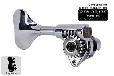 GOTOH GRL510M-12 Res-o-Lite Open Gear Bass Tuner Molded, Chrome, 4R