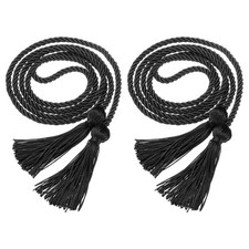 2 Pcs Graduation Cords 69" Long Graduation Tassel Honor Cords, Black