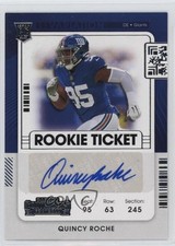 2021 Panini Contenders Rookie Ticket Variation Quincy Roche #244 Auto 12g7