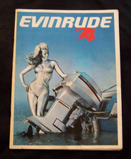VINTAGE 1974 EVINRUDE OUTBOARD MOTOR BROCHURE + PRICE LIST BOAT MARINE