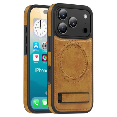 iPhone 17 16 15 14 13 12 11 Pro Max MagSafe Hülle Case Ständer Pu Leather Cover